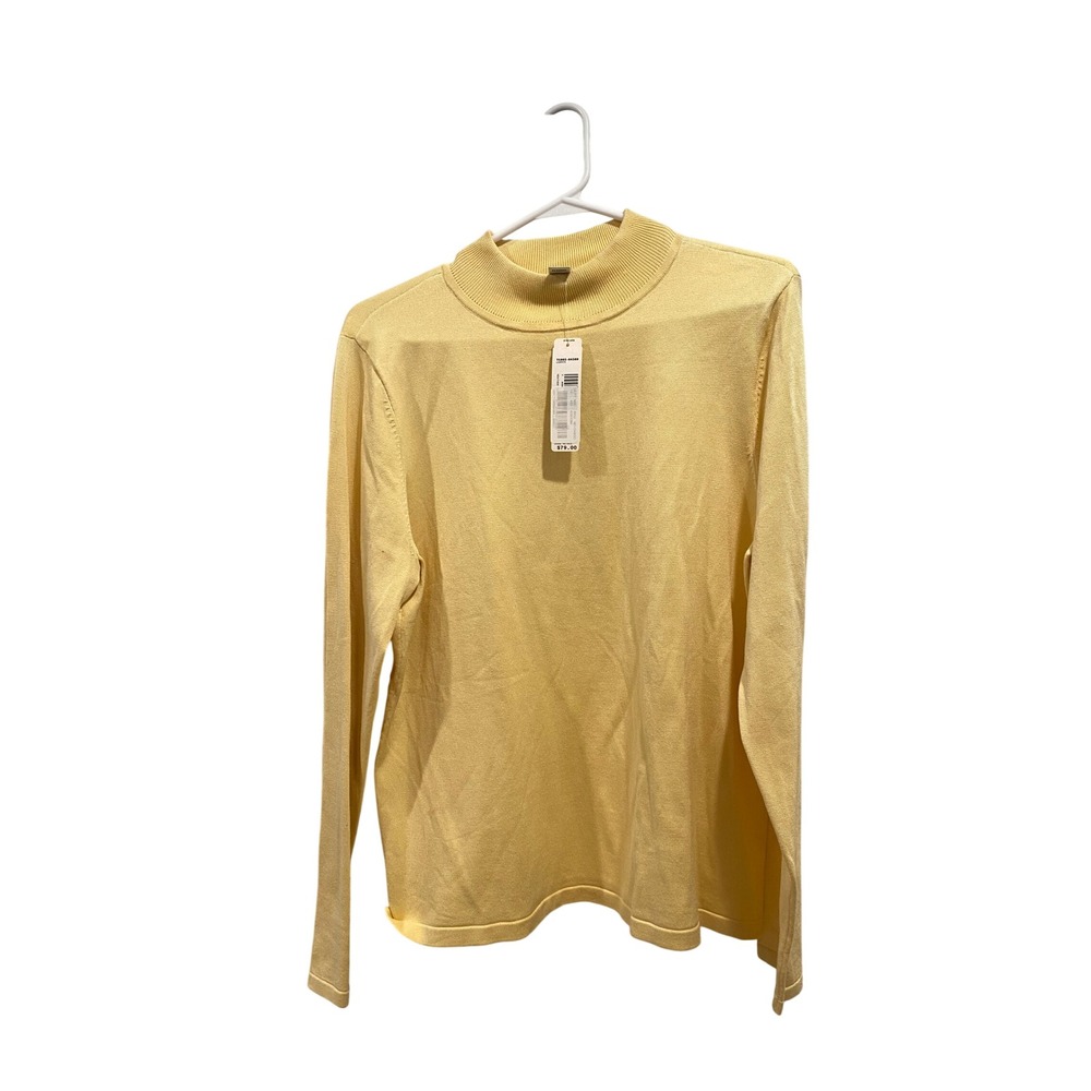 Pendleton Womens Yellow Silk Blend Turtleneck Sweater Top Size Large New